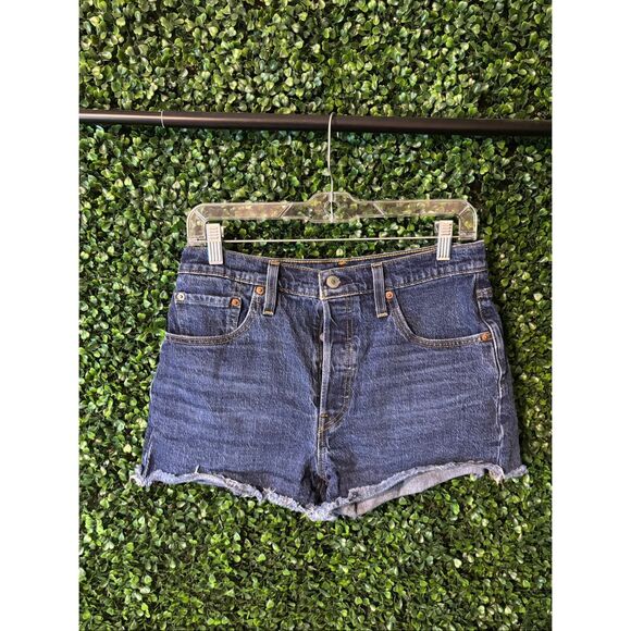 Levi’s Denim Button Fly 501 Cut Off Shorts Sz 29 - Picture 1 of 6